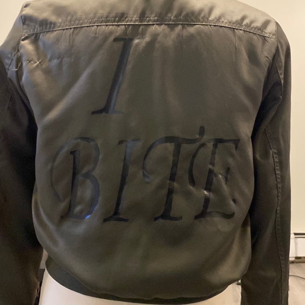 Olive green bomber jacket